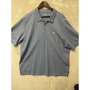 Tommy‎ Bahama Polo Shirt Men's 2XL Supima Cotton Bl Periwinkle Blue Pullover